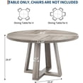 thumbnail image 2 of IdealHouse Dining Table, Kitchen Table, Round Dining Room Table for Kitchen, 47 Inch Round Table for Dining Room, Grey(Table Only), 2 of 9