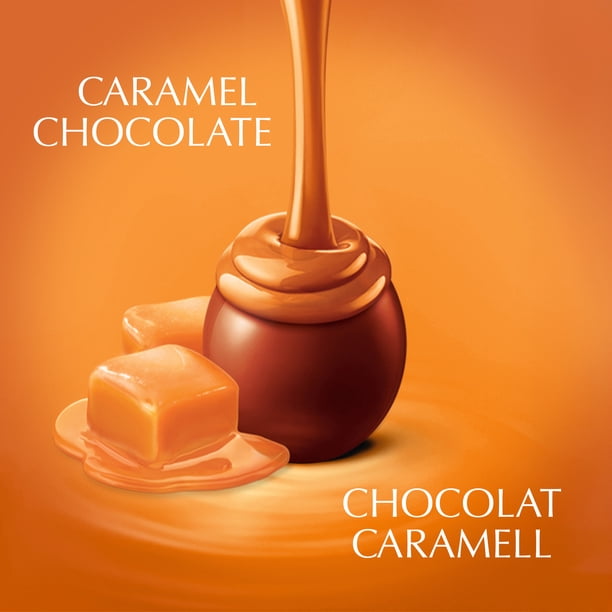 Lindt LINDOR Caramel Milk Chocolate Mini Eggs, 100-Gram Bag