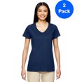 thumbnail image 1 of Gildan T-Shirt Col en V en Coton Épais pour Femmes - G500VL (Lot de 2), 1 of 1