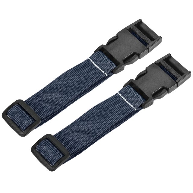 Unique Bargains Suitcase Belts with Quick Release Buckle Luggage Straps, Navy Blue 2 Pack