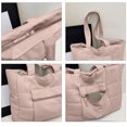 thumbnail image 4 of Fridja Summer Savings Quilted Casual One Shoulder Computer Bag Large Capacity Tote Bag, 4 of 6
