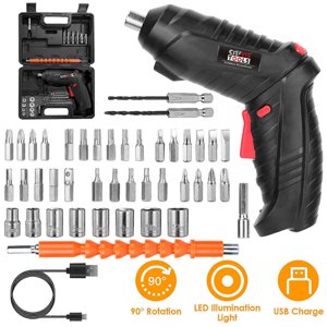 47PCS Set sans fil perceuse électrique visseuse de forage Kit rechargeable
