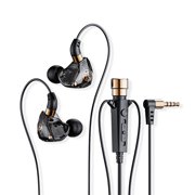 Wired Earphones 96dB 3.5mm Noise Reduction In-ear Headphones Indoor Outdoor Live Streaming Voice Recording Vlogging Headset Black 1.2m
