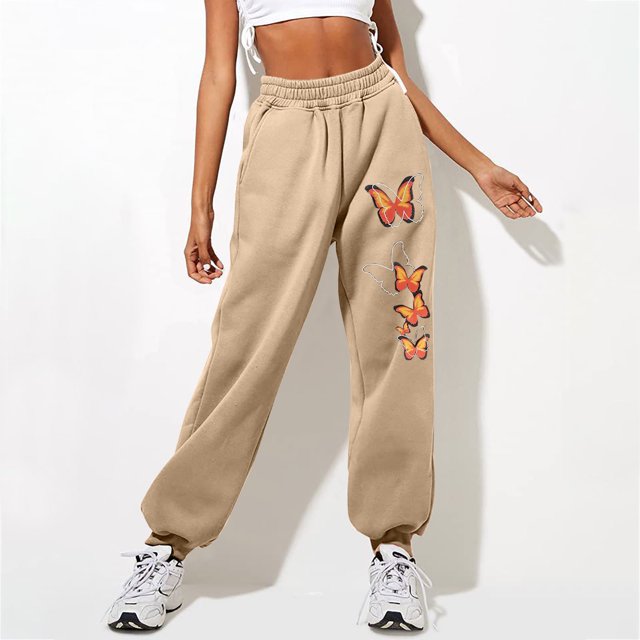 LSLJS Womens Gradient Sweatpants Casual Lounge Trousers with Pockets High Waist Pants