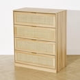 thumbnail image 4 of Anko Fraser Rattan 4 Drawer Dresser, Natural, 4 of 7