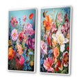 thumbnail image 3 of Designart "Mountain Spring Celebration of Wildflowers III" Wildflowers Framed Wall Art Set Of 2 - Traditional Pink Gallery Wall Frame Set For Home Decor, 3 of 6