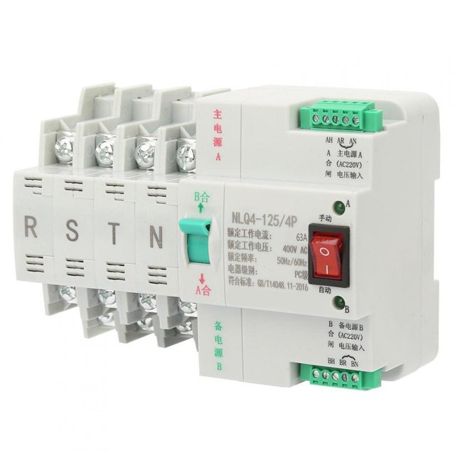 LAFGUR Commutateur de Transfert Double Interrupteur Automatique de Puissance Structure Raisonnable Montage sur Rail Belle Apparence Performance Fiable Opération Simple