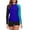 Blue, variant on FAIWAD Women 2 Piece Long Sleeve Swimsuits Quick Dry Lightweight Swim Tops with Boyshort Workout Athletic Bathing Suit