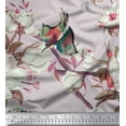 thumbnail image 1 of Soimoi Gray Velvet Fabric Floral & Bird Print Sewing Fabric Yard 60 Inch Wide, 1 of 1