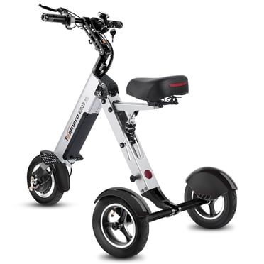 TopMate ES35 Electric Scooter 3 Wheels for Adults Travel & Airline Friendly with 7.8Ah Removable Battery, 10-inch Tires Foldng Mobility Scooter with Reverse Function, Lightweight E-Tricycle 15 mph