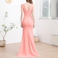 thumbnail image 4 of UPPADA Wedding Guest Dresses for Women One Shoulder Ruched Formal Evening Dress Wrap Ruffle Hem Dress Halter Bodycon Maxi Dress High Waist Party Prom Gown Cocktail Dress Womens Clearance Dresses, 4 of 5