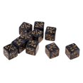 thumbnail image 3 of Bunblic 5-10pack Resin 6 Side Dice Set Mathematics Teaching Aid Fractional Dice Black 10 Pcs, 3 of 8