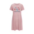 thumbnail image 4 of Birdeem Chemises de Nuit pour Femmes Chemise de Nuit Courte Surdimensionnée pour Femmes Robe Imprimée à Col Rond et Manches Courtes, 4 of 12