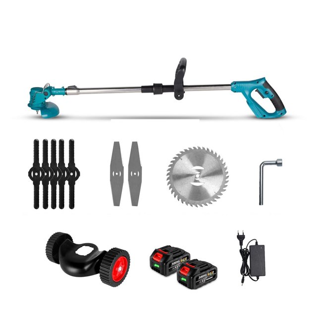 Electric Lawn Mower Handheld Cordless Garden Grass Trimmer.100-135cm Length Adjustable ,Easy to Use