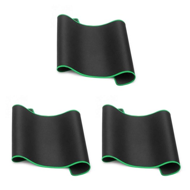 Transemion 2020 Hot Non Wear Resistant Computer Notebook Soft Edge Seamed Mouse Pad Office Rubber Fabric Mat green 280*350*3mm 3Set
