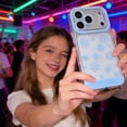 thumbnail image 1 of Vibrant LED Bowknot Phone Case, Built-in Light Up Phone Cases, Multiple Pattern & Flash Modes, Castle Phone Cases for iPhone 13/14/15/16/17, Perfect for Daily Use (iPhone 17 Pro,Snowflake), 1 of 8