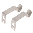 thumbnail image 4 of yuksok Ensemble de 2 Supports de Tringle à Rideaux Tringle à Rideaux Double Facile Sans Perçage Droit dans Argent, 4 of 6