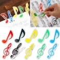 thumbnail image 1 of Musbetu Note Clip Musical Scale Shape Reusable Hollow Out Portable Memo Paper Clip Index Bookmark Book Office School Stationery Supplies Clip, 1 of 7