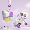 thumbnail image 2 of Magic Cube Magnetic Pill Organizer with 8 Compartments, Magic Cube Pill Box, Portable Magnetic Pocket 𝐏𝐢𝐥𝐥 Case, with Strap, Moisture-Proof (Multicolor), 2 of 9