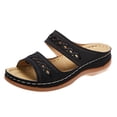 thumbnail image 1 of IUJSOY Womens Sandals Wedge Shoes Slip on Wide Width Sandals Orthopedic Arch Support Slides Sandals, 1 of 7