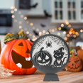thumbnail image 5 of WHEANG Halloween Decorations Indoor Glass Globe 6.3" Battery Operated LED Lights With Bat Pattern Black Halloween Decor For Table Home, 5 of 5