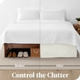 thumbnail image 4 of Bare Home Jupe de Lit Double Brossage - Premium 1800 Collection - Retombée de 15 Pouces - Lit Simple, Crème, 4 of 4