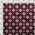 thumbnail image 2 of oneOone Rayon Maroon Fabric Floral & Tiles Moroccan Fabric For Sewing Printed Craft Fabric By The Yard 56 Inch Wide, 2 of 5