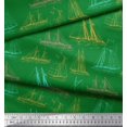 thumbnail image 3 of Soimoi Silk Fabric Ship Ocean Printed Fabric 1 Yard 42 Inch Wide, 3 of 3