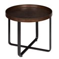 thumbnail image 1 of Kate and Laurel Zabel Table d'Appoint Ronde Moderne en Métal avec Base Croisée, Bronze et Noir, 1 of 2