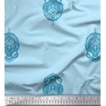 thumbnail image 1 of Soimoi Poly Georgette Fabric Paisley Block Fabric Prints by Yard 42 Inch Wide, 1 of 3