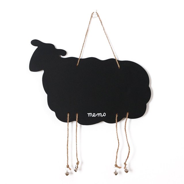 Home Decoration Wooden Mini Animal Shaped Hanging Message Boards Blackboards