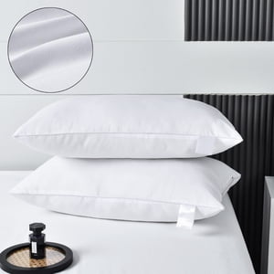 MTBLYS White Goose Down Oreiller Hôtel qualité Soft Oreil Core Non Collapsing Respirant Coton Cover 29X19 Oreiller de lit pour les couches latérales de l'estomac