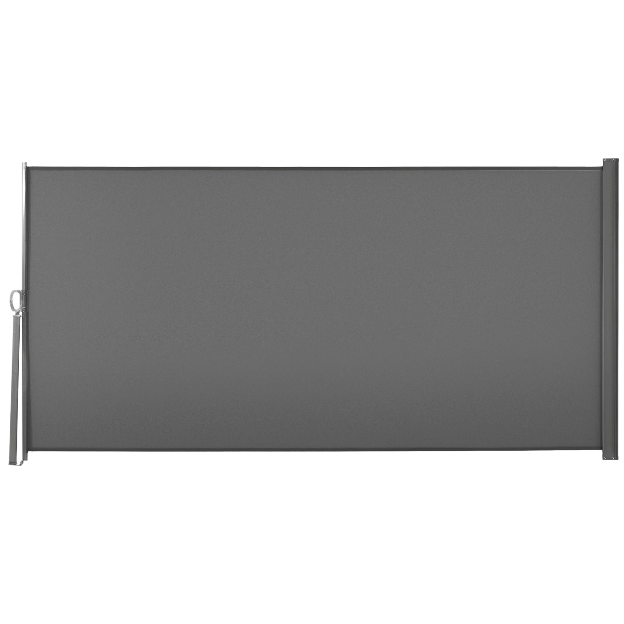 Outsunny 118" x 63" Retractable Side Awning Folding Privacy Screen Grey