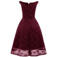 thumbnail image 1 of Robe Midi Femme Dentelle Sans Manches Robe de Soirée Cocktail Bal Robe Vintage Robes Élégantes pour Femmes en Liquidation, 1 of 4