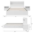 thumbnail image 3 of Nexera Hunter Lit plateforme avec tête de lit et 2 tables de nuit, 3 of 9