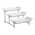 thumbnail image 3 of Lipstore 3 Tier Rectangular Serving Platter Stand Set Tiered Serving Tray for Dessert Black, 3 of 8