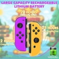 thumbnail image 2 of Nintendo Switch Joy-Con Paire, Manette Joy-Con Nintendo-Switch de Remplacement (Violet et Orange), 2 of 3