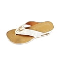 thumbnail image 1 of Wedge Sandals for Women Flip Flops Slide Open Toe Soft Sole Non Slip Breathable Beach Thong Shoes White, 1 of 5