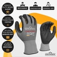 thumbnail image 2 of LINCONSON Safety Performance Series Construction Mechanics Work Gloves (XL, Grey - 6 Pack), 2 of 4