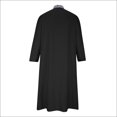 thumbnail image 5 of PEZHADA Men's Muslim Robe Set Arab Middle Robe Pattern Embroidery Long Sleeve Standing Neck Zipper Casual Robe Black, 5 of 5