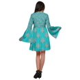 thumbnail image 4 of Moomaya Robe Plissée pour Femmes Grande Taille Robe Mini à Longues Manches Évasées, 4 of 6