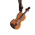 thumbnail image 2 of Crafted Leather Violin & Keychain Miniature Musical Instrument Keychain Style Leather Keychain, 2 of 9