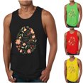 thumbnail image 1 of Qertyioot Nouveau Mode Imprimé de Pâques Gilet Décontracté d'Été pour Hommes Imprimé Sport Col Rond, 1 of 5