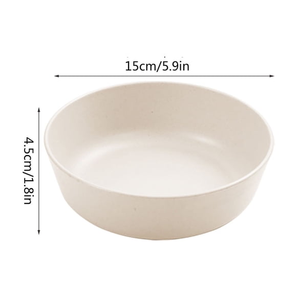 Shyuyusa Bol en Paille de Blé Durable de 5,9 Pouces Vaisselle Écologique pour le Service Quotidien des Aliments et les Tâches de Cuisine à la Maison