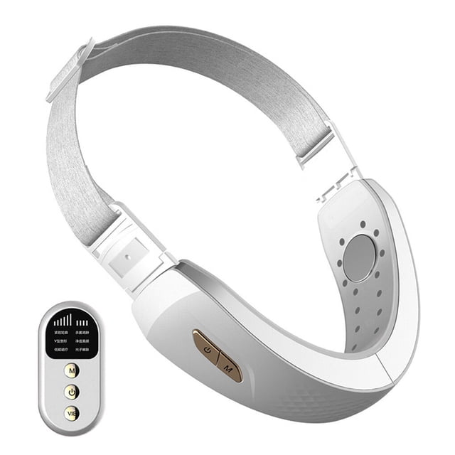 serony Face Massager V Line Lifting Chin Massager Microcurrent Heating Facial Skin Tightening Device, White