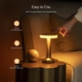 thumbnail image 4 of Bell + Howell Lexington Lampe de Table Petite Sans Fil Tactile DEL Rechargeable pour Table de Chevet Bureau Table de Nuit Or, 4 of 7