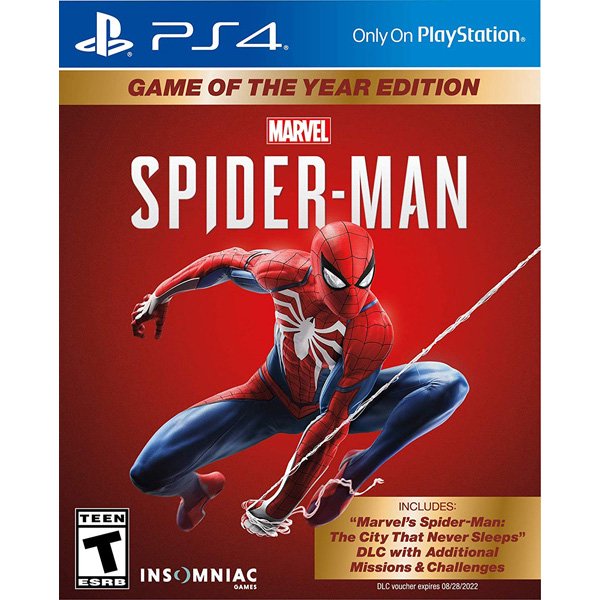 Jeu vidéo Marvel Spider-Man édition Jeu de l'année pour PS4
