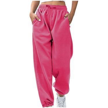 Pantalon de Survêtement Femme Liquidation Pantalon Décontracté pour Femme Taille Haute Joggers Pantalon de Survêtement Athlétique Pantalon Long Droit Sport Entraînement Actif Pantalon avec Poches Pantalon Cargo Roses P Neuf