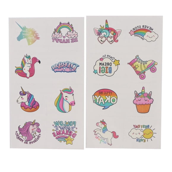 Way to Celebrate! Unicorn Tattoo Stickers