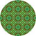 thumbnail image 1 of Ahgly Company Tapis d'Intérieur Ronds Transitionnels Verts Lavables à la Machine, 4 Pieds Rond, 1 of 7